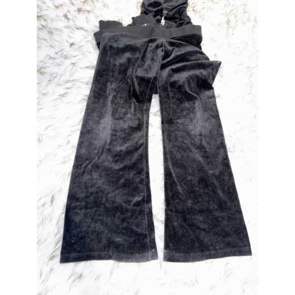 Women's Seven7 Black Velour Full-Zip Hoodie Size L. See video - Picture 9 of 9